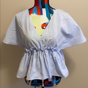 Zara Z1975 Denim Peplum Top